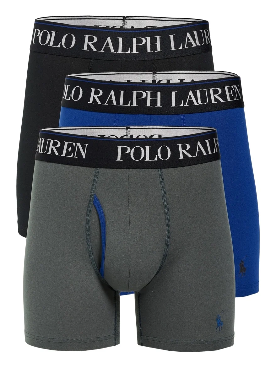 Polo Ralph Lauren Underwear 4D Flex Microfiber Boxer Briefs 3 Pack