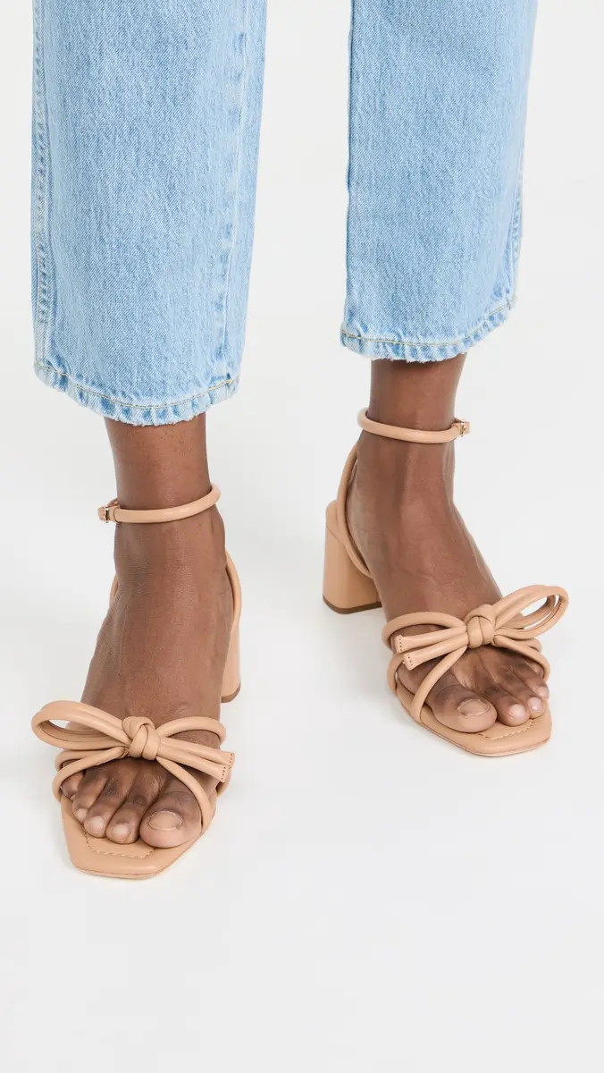 Loeffler Randall Mikel Leather Bow Mid-Heel Sandals | Thumbnail 3 Loeffler Randall Mikel Leather Bow Mid-Heel Sandals | Thumbnail 3