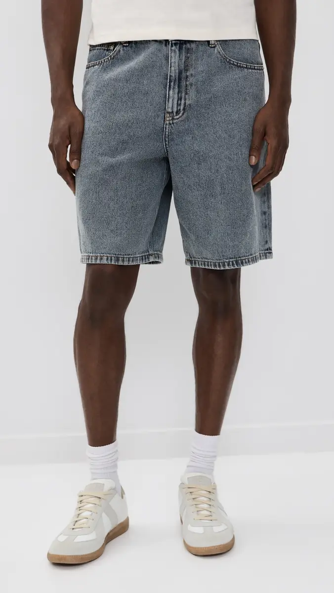 Les Deux Ryder Ice Blue Denim Shorts 9 Light Indigo Wash | Thumbnail 3 Les Deux Ryder Ice Blue Denim Shorts 9 Light Indigo Wash | Thumbnail 3