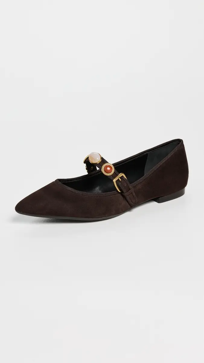 Veronica Beard Selene Charms Flats Espresso | Thumbnail 2 Veronica Beard Selene Charms Flats Espresso | Thumbnail 2
