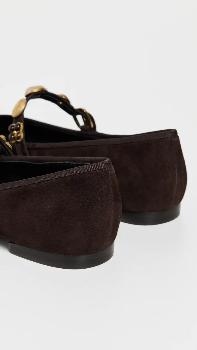 Veronica Beard Selene Charms Flats Espresso | Thumbnail 4 Veronica Beard Selene Charms Flats Espresso | Thumbnail 4