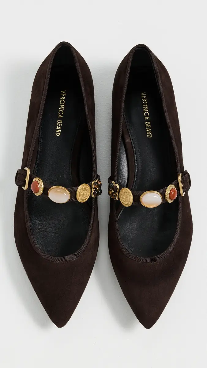 Veronica Beard Selene Charms Flats Espresso | Thumbnail 5 Veronica Beard Selene Charms Flats Espresso | Thumbnail 5