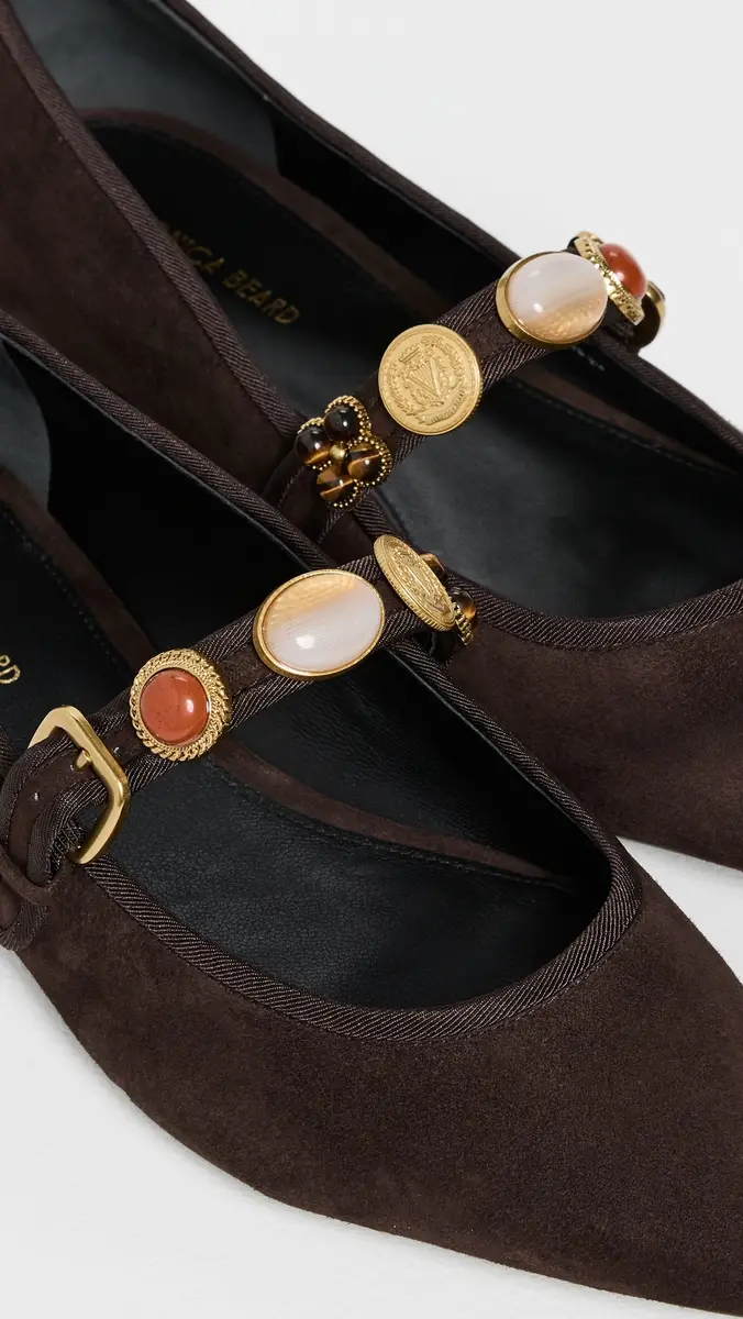 Veronica Beard Selene Charms Flats Espresso | Thumbnail 6 Veronica Beard Selene Charms Flats Espresso | Thumbnail 6