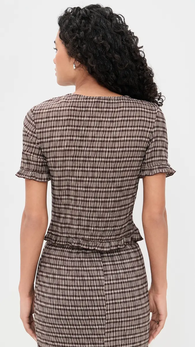 Bailey Rose Plaid Blouse Chocolate | Thumbnail 3 Bailey Rose Plaid Blouse Chocolate | Thumbnail 3