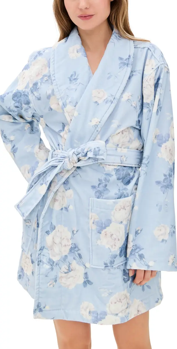 LoveShackFancy Indie Robe Whisper Blue | Image 1 LoveShackFancy Indie Robe Whisper Blue | Image 1
