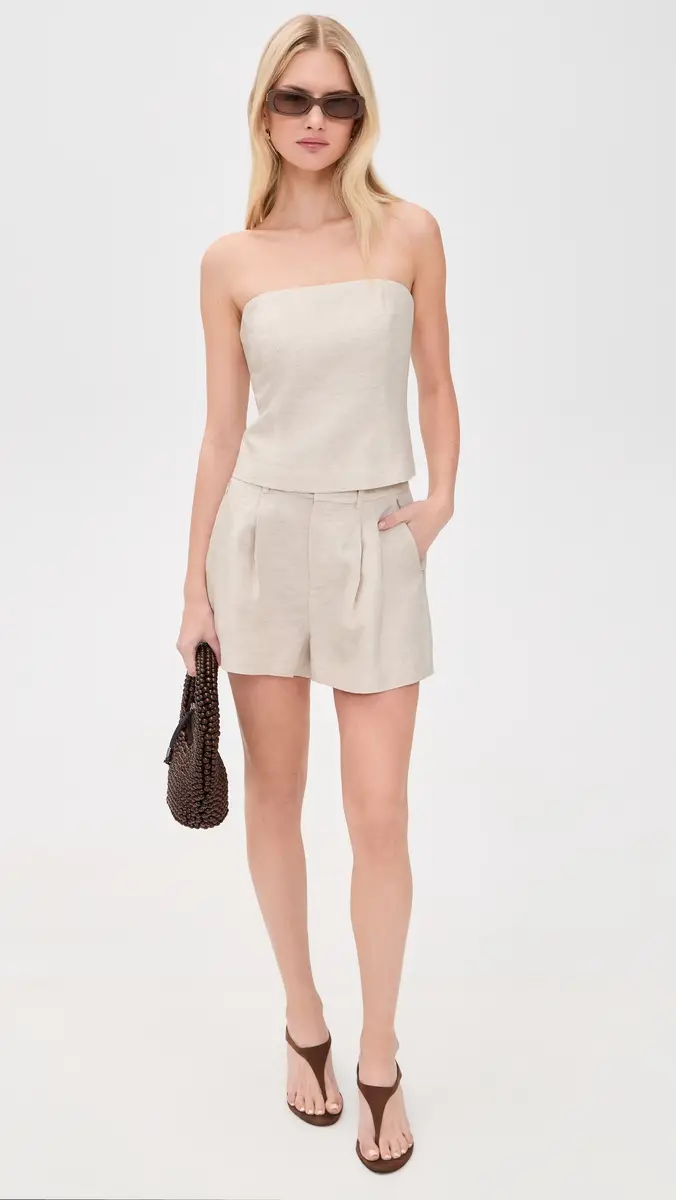GOOD AMERICAN Linen Blend Strapless Top | Thumbnail 5 GOOD AMERICAN Linen Blend Strapless Top | Thumbnail 5
