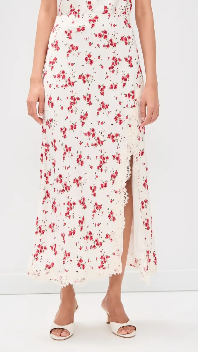 CAMI NYC Teagan Hammered Satin Skirt Candied Rose | Thumbnail 2 CAMI NYC Teagan Hammered Satin Skirt Candied Rose | Thumbnail 2