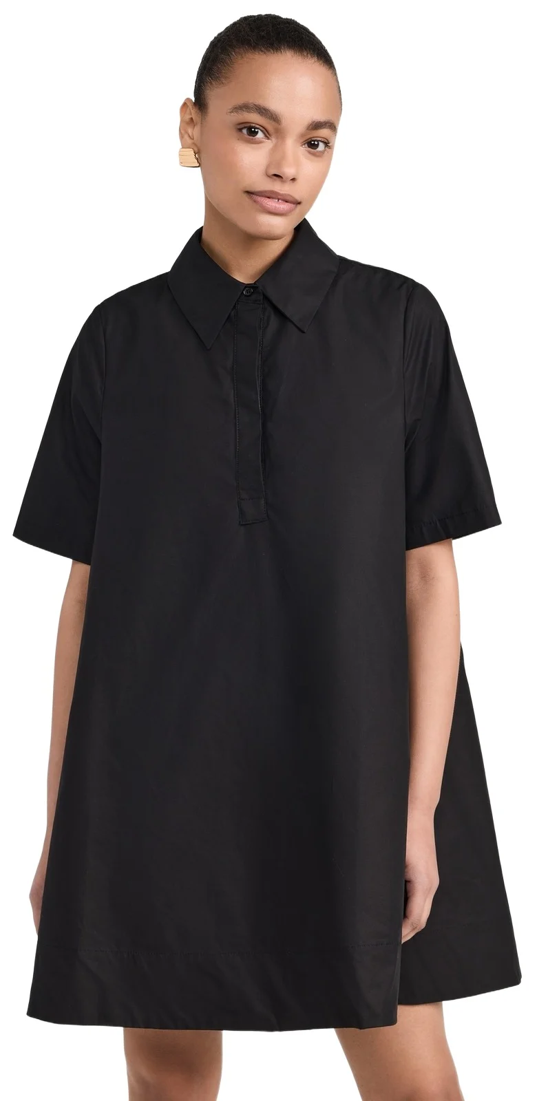 A-line Short Sleeve Shirt Dress A-line Short Sleeve Shirt Dress