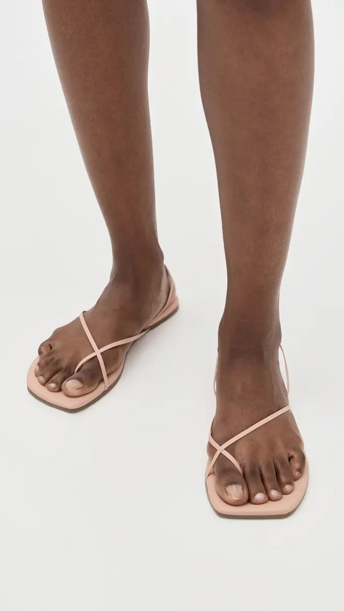 TKEES Square Toe Millie Sandals Nude Beach | Thumbnail 3