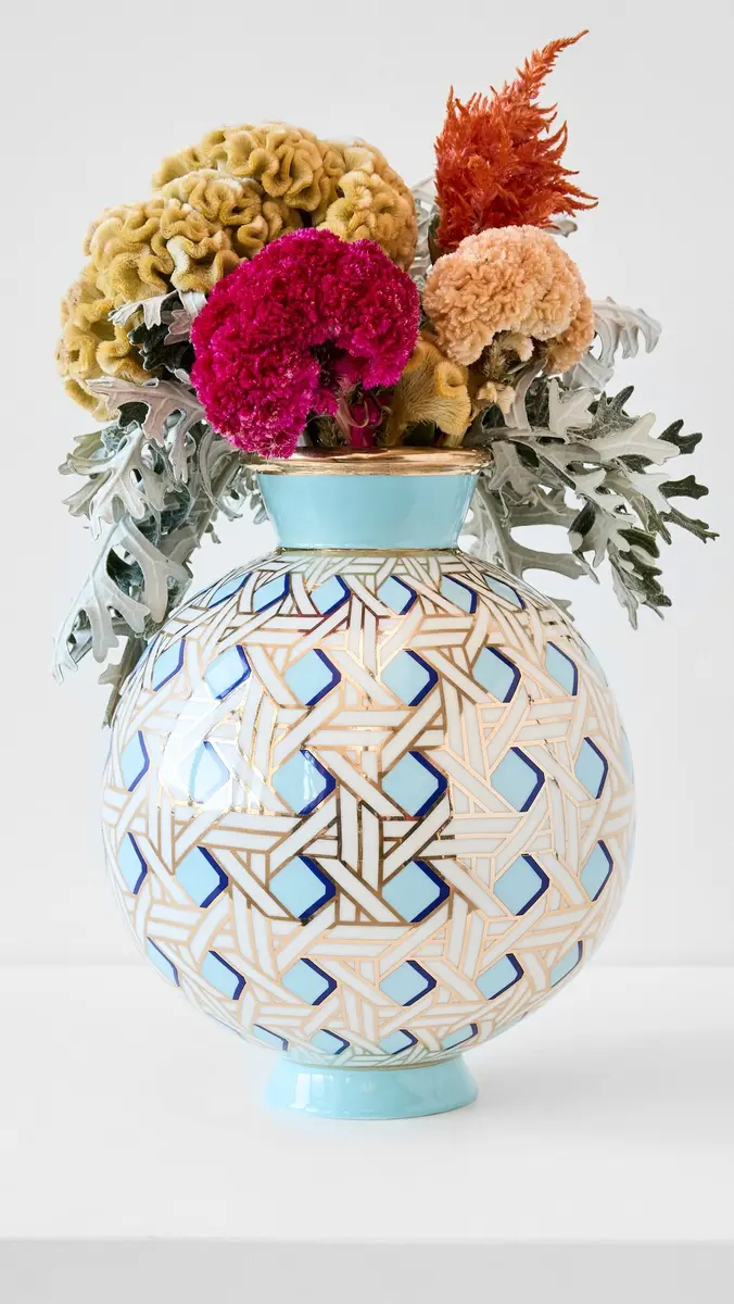Jonathan Adler Basket Weave Round Vase | Thumbnail 2