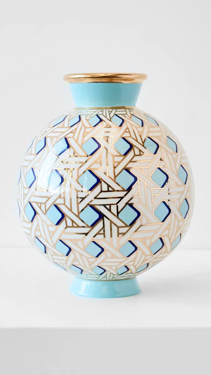 Jonathan Adler Basket Weave Round Vase | Thumbnail 3