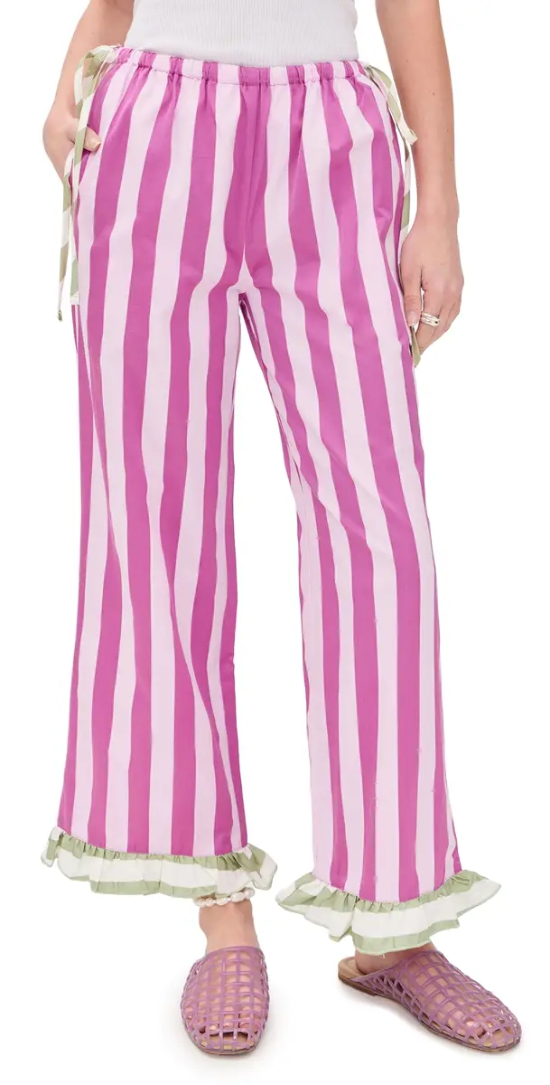 Lisa Says Gah Chelsea Pants Rose Stripe | Image 1 Lisa Says Gah Chelsea Pants Rose Stripe | Image 1