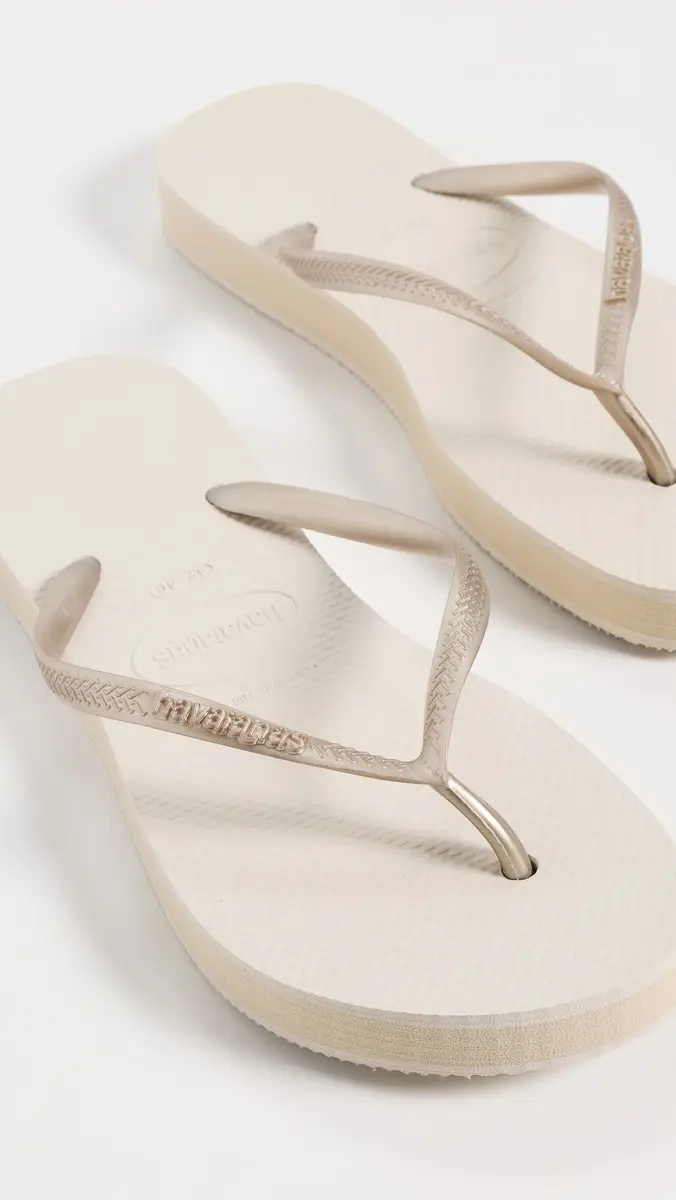 Havaianas Slim Flatform Flip Flops Beige | Thumbnail 6