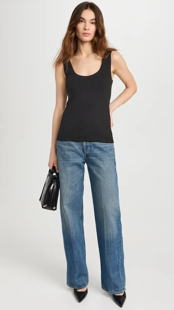 Sold Out NYC The Scoop It Up Tank in Black Black | Thumbnail 5