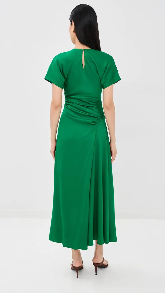 Simkhai Marabella Draped Midi Dress | Thumbnail 3 Simkhai Marabella Draped Midi Dress | Thumbnail 3