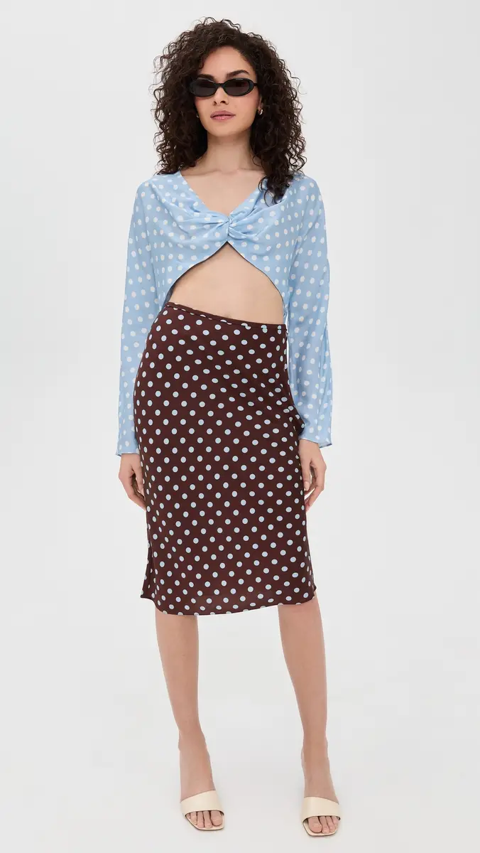 POSSE Leo Skirt Chocolate Polka Dot | Thumbnail 5 POSSE Leo Skirt Chocolate Polka Dot | Thumbnail 5