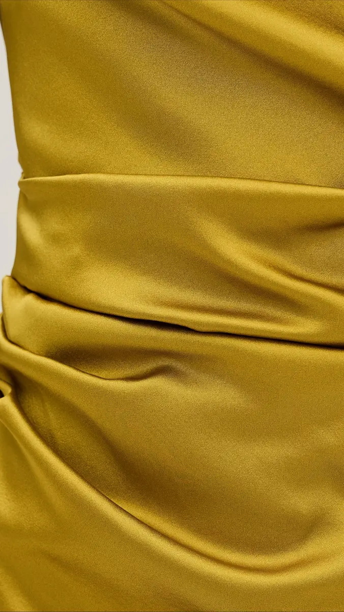 STAUD Phare Silk Mini Dress Turmeric | Thumbnail 6