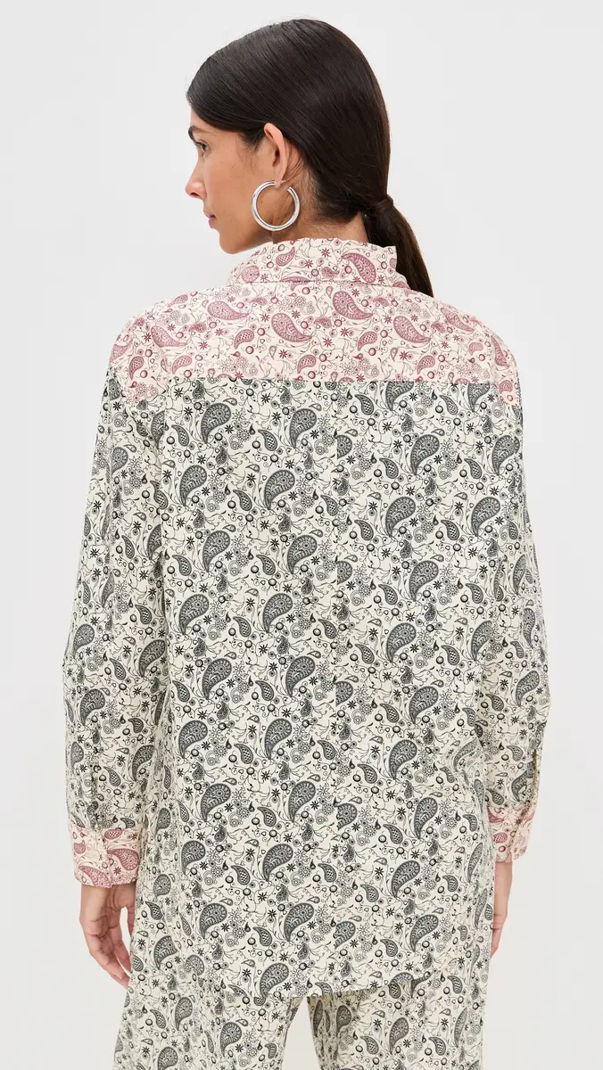 LE BOP Cecilia Paisley Button Down Black Paisley | Thumbnail 3 LE BOP Cecilia Paisley Button Down Black Paisley | Thumbnail 3