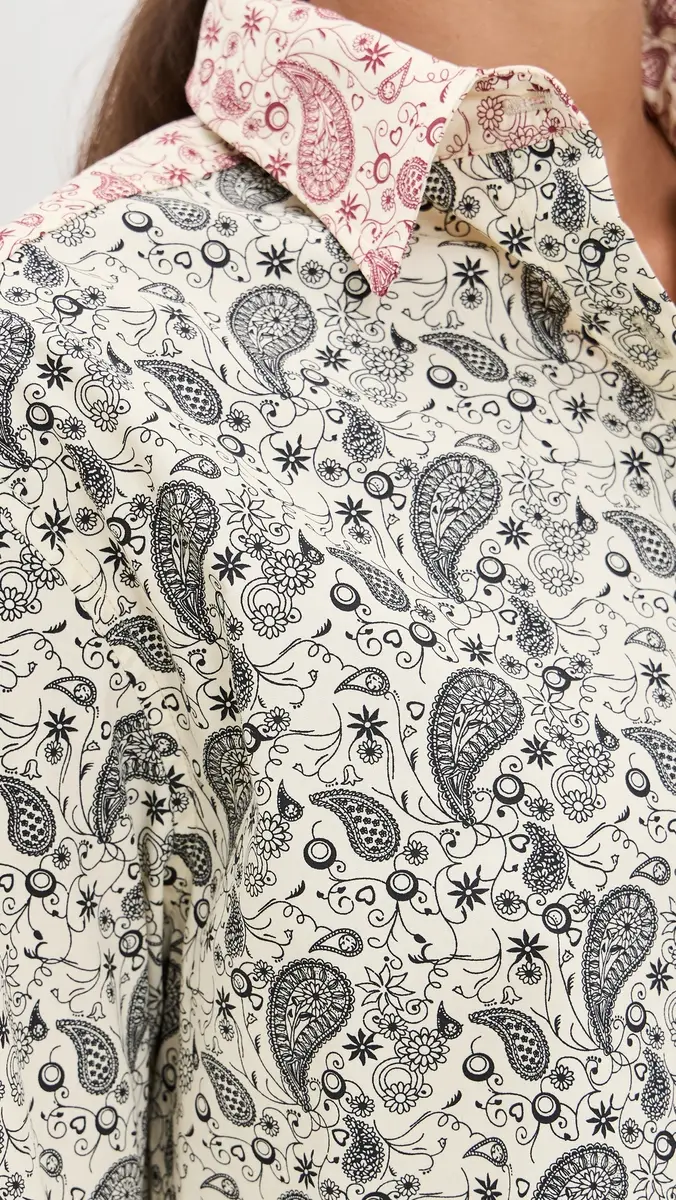 LE BOP Cecilia Paisley Button Down Black Paisley | Thumbnail 6 LE BOP Cecilia Paisley Button Down Black Paisley | Thumbnail 6