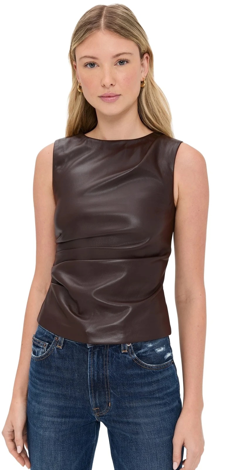 The Meg Vegan Leather Top The Meg Vegan Leather Top