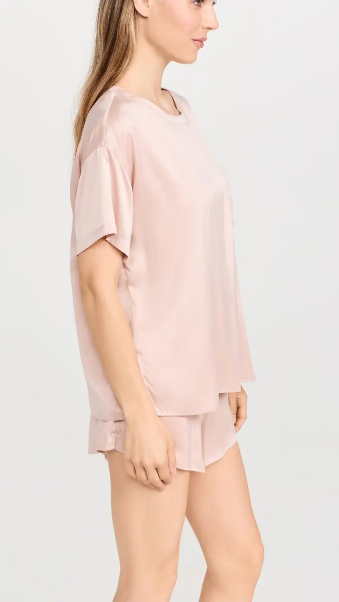Lunya Washable Silk Tee Short Set | Thumbnail 4 Lunya Washable Silk Tee Short Set | Thumbnail 4