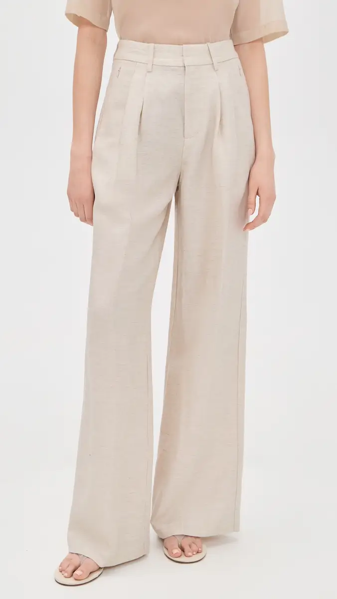GOOD AMERICAN Linen Blend Trousers | Thumbnail 2