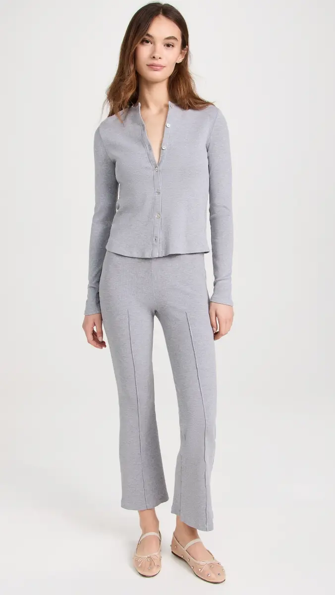 DONNI. DONNI. Rib Kick Flare Trousers | Thumbnail 5 DONNI. DONNI. Rib Kick Flare Trousers | Thumbnail 5