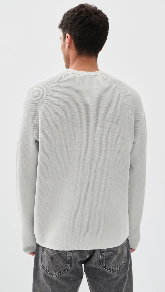 Theory Washed Crew Neck Sweater Washed Vapor | Thumbnail 3 Theory Washed Crew Neck Sweater Washed Vapor | Thumbnail 3