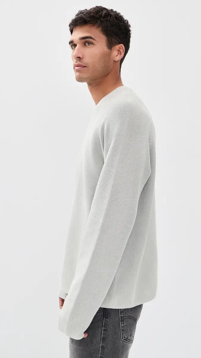 Theory Washed Crew Neck Sweater Washed Vapor | Thumbnail 4 Theory Washed Crew Neck Sweater Washed Vapor | Thumbnail 4