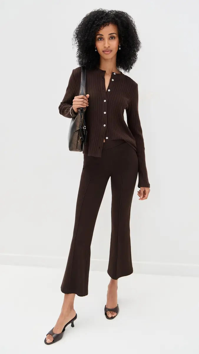 DONNI. DONNI. Rib Kick Flare Trousers | Thumbnail 5 DONNI. DONNI. Rib Kick Flare Trousers | Thumbnail 5