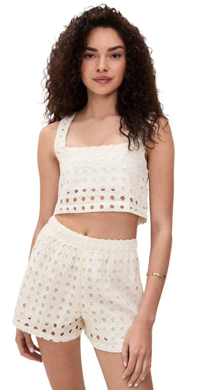 Eyelet Desiree Cropped Tank