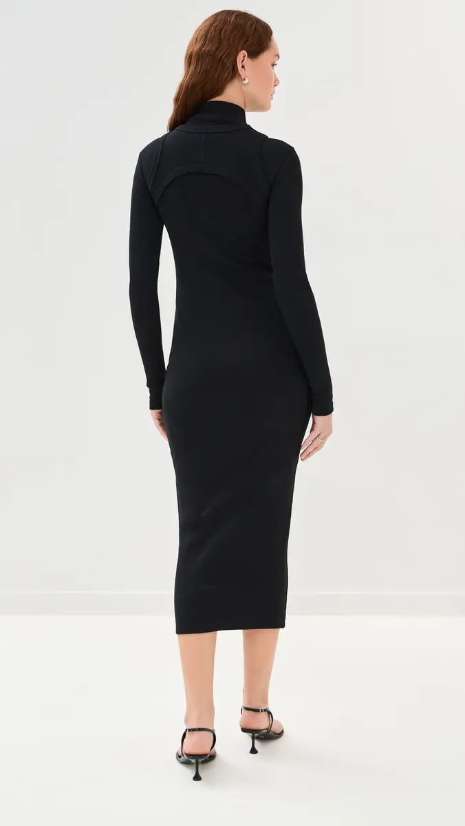 Off-White Off Stamp Rib Round Long Dress | Thumbnail 3 Off-White Off Stamp Rib Round Long Dress | Thumbnail 3
