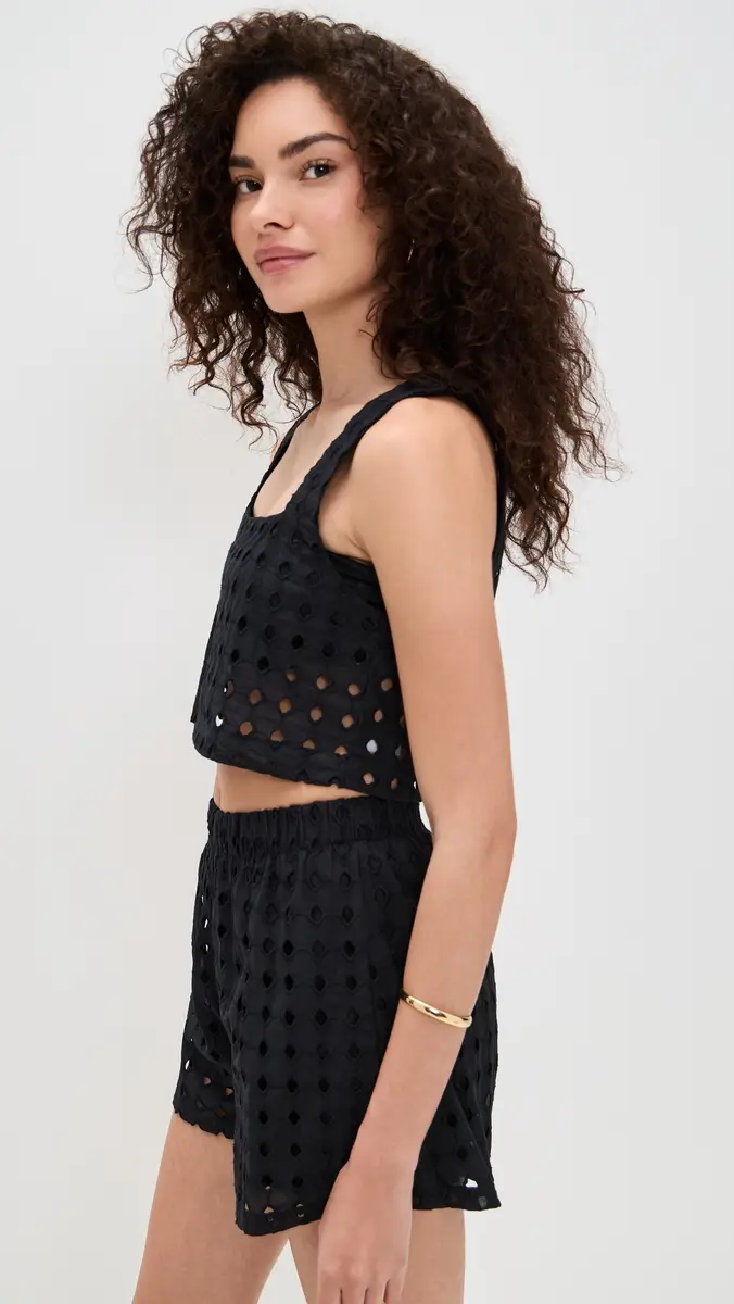 LE BOP Eyelet Desiree Cropped Tank | Thumbnail 4 LE BOP Eyelet Desiree Cropped Tank | Thumbnail 4