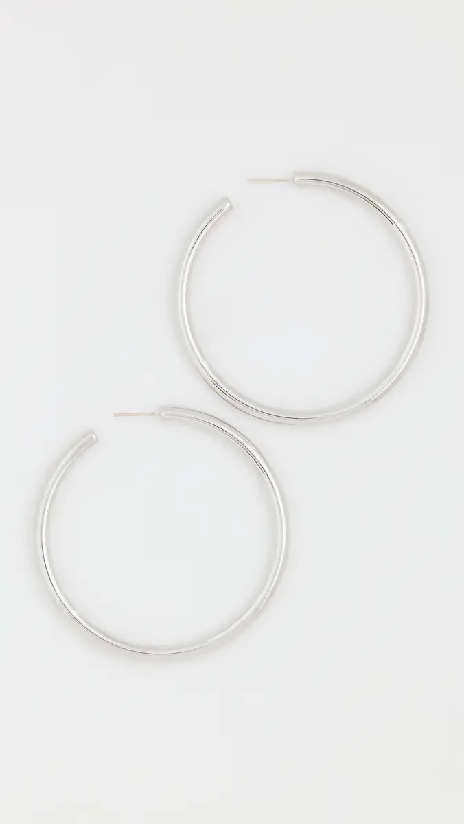 Jennifer Fisher 2 Lilly Hoops Silver One Size | Thumbnail 2