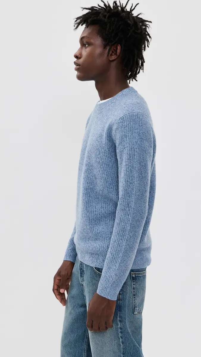 Alex Mill Jordan Sweater In Washed Cashmere Marled Stonewash | Thumbnail 4 Alex Mill Jordan Sweater In Washed Cashmere Marled Stonewash | Thumbnail 4