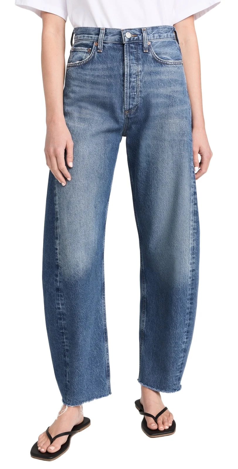 Luna High Rise Curved Taper Jeans