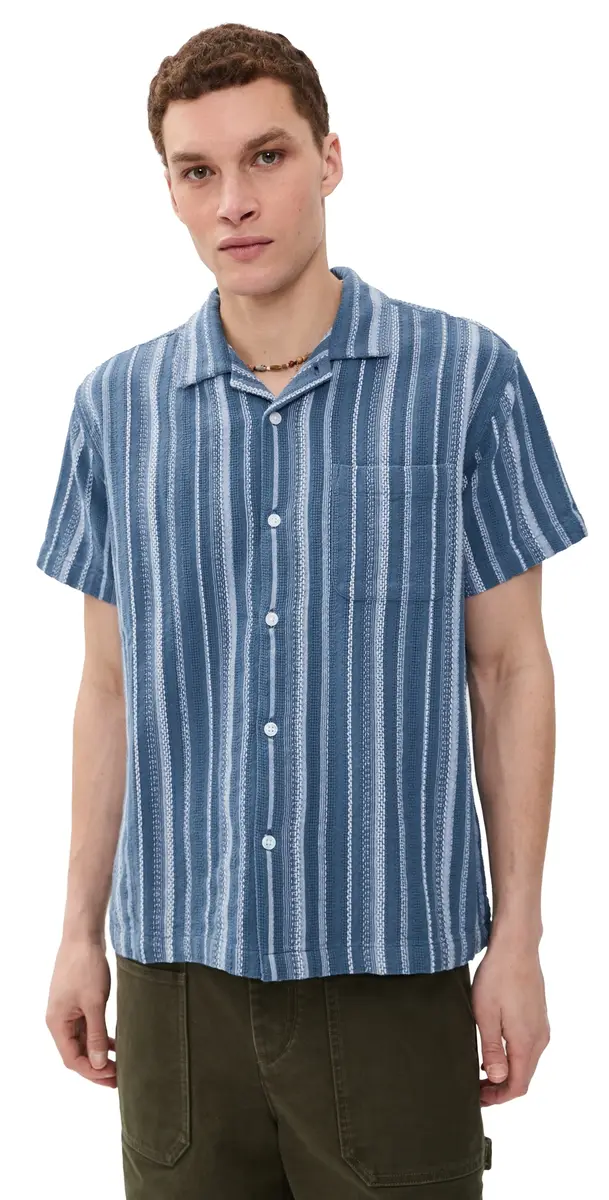 Obey Hugh Camp Shirt Dull Blue ulti | Image 1 Obey Hugh Camp Shirt Dull Blue ulti | Image 1