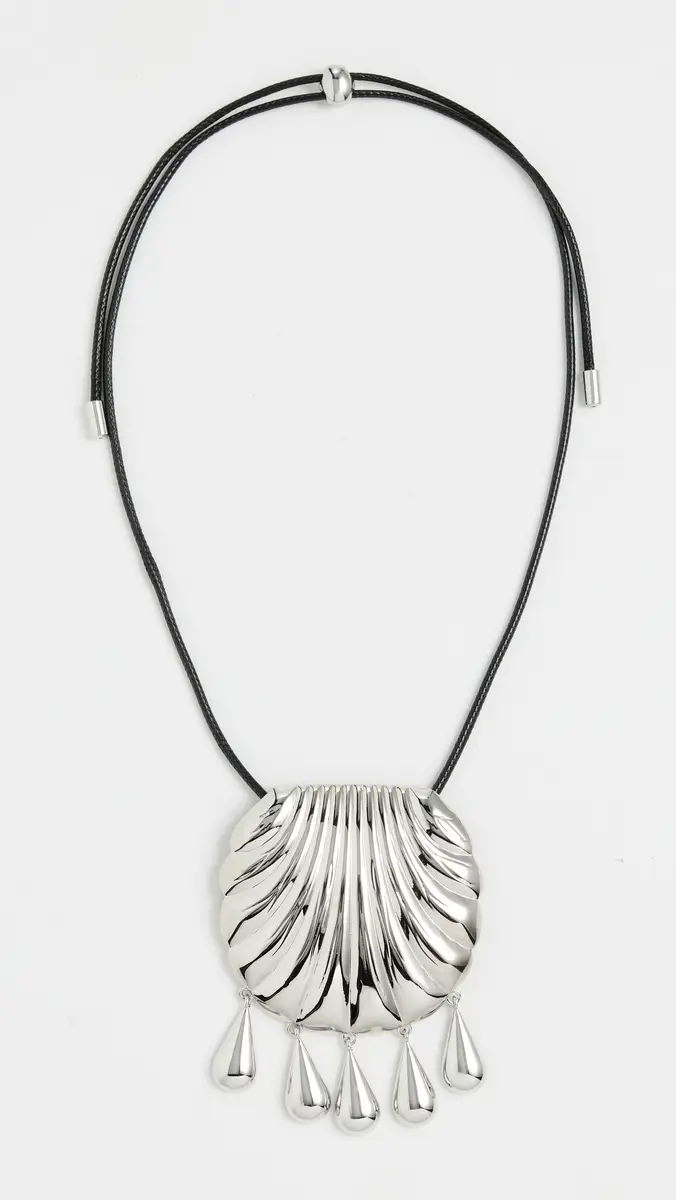 MAYAMAR Shell Pendant Necklace Silver Silver One Size | Thumbnail 2
