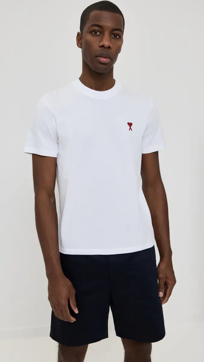 AMI ADC Classic Fit Red Logo Tee | Thumbnail 2