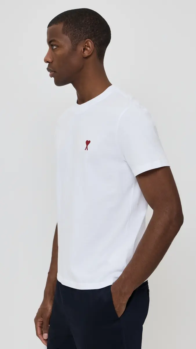 AMI ADC Classic Fit Red Logo Tee | Thumbnail 4