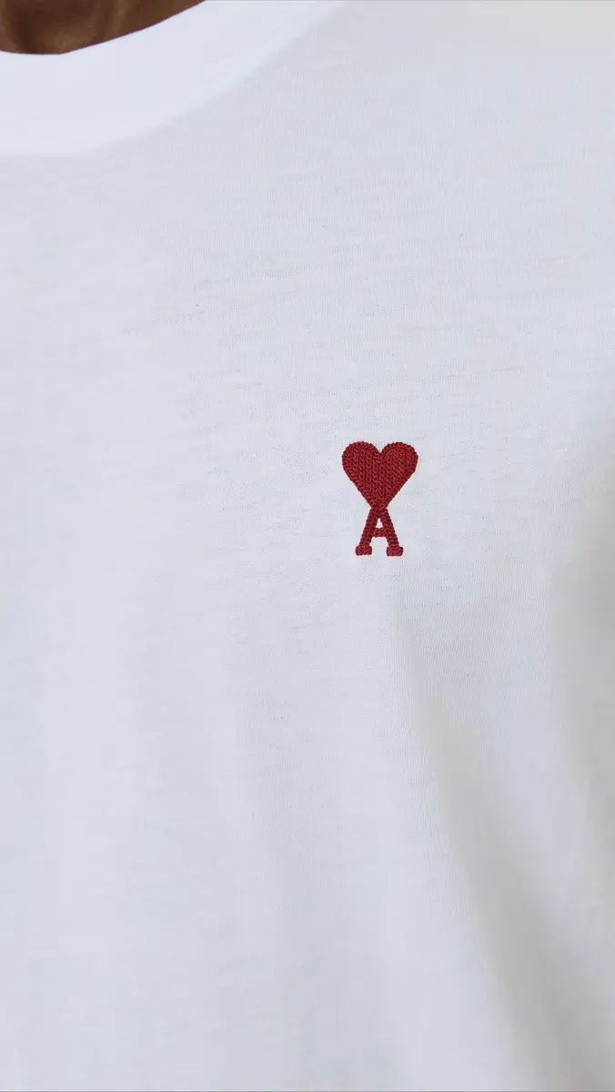 AMI ADC Classic Fit Red Logo Tee | Thumbnail 6