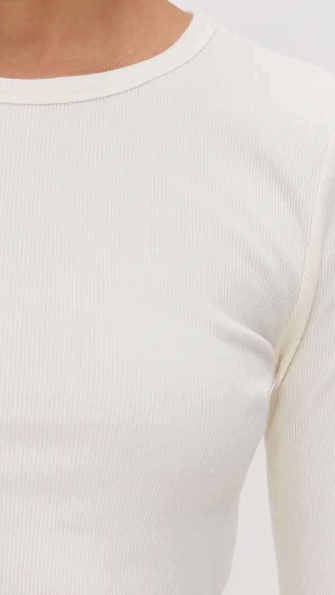ÉTERNE Long Sleeve Fitted Top | Thumbnail 6