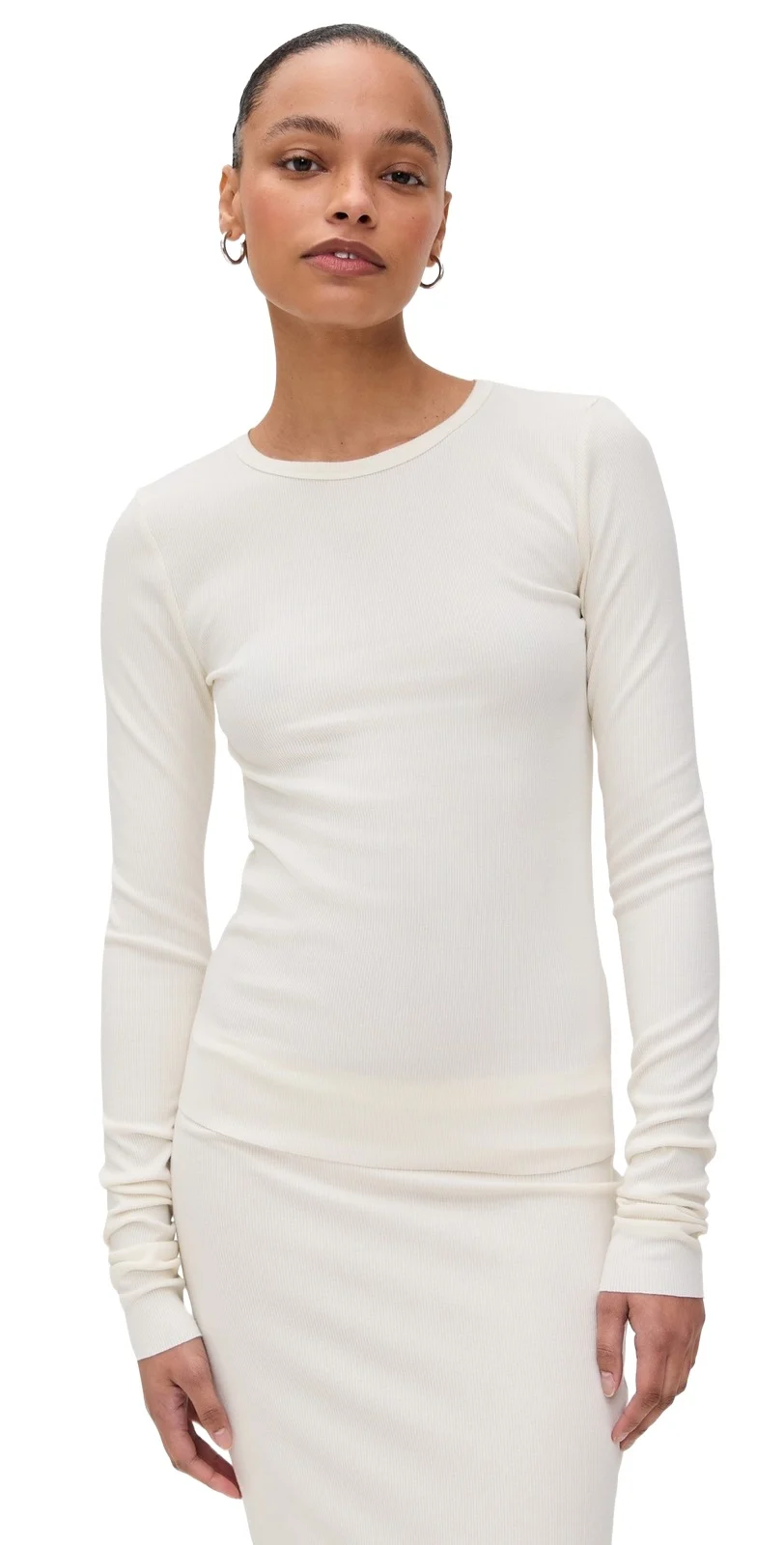 ÉTERNE Long Sleeve Fitted Top