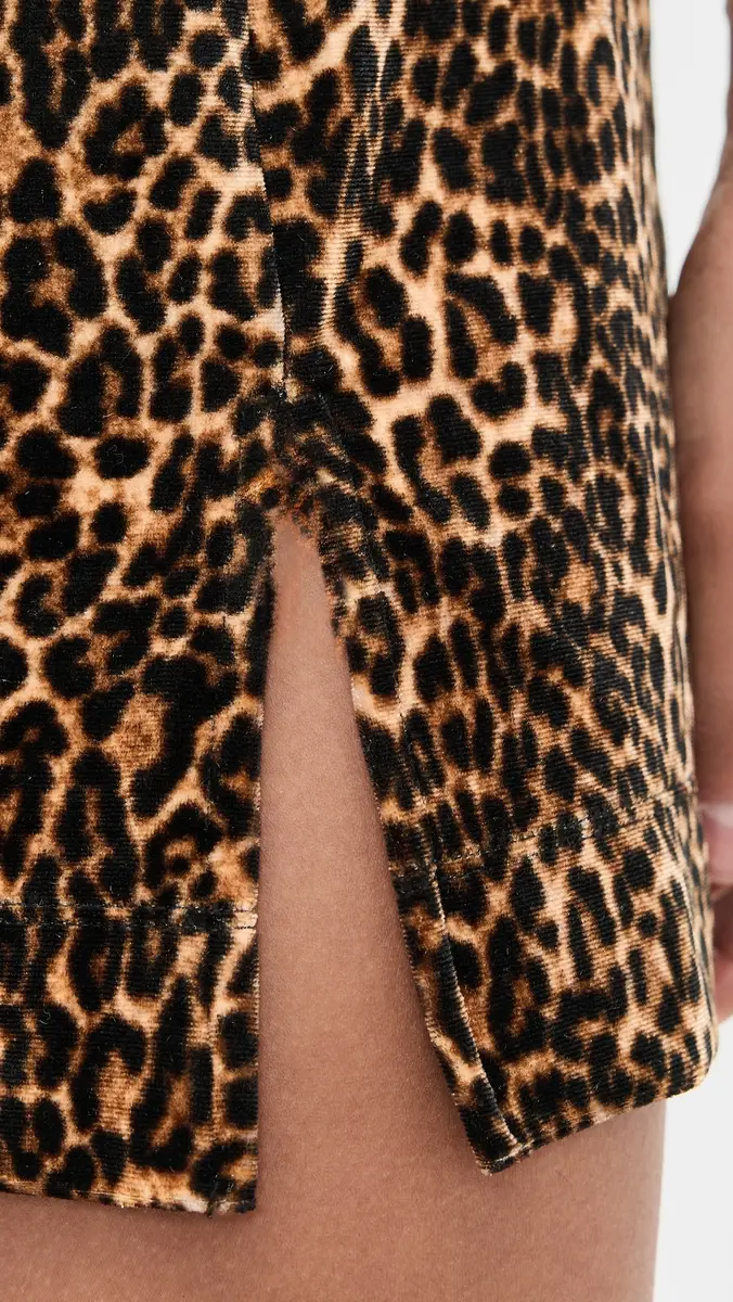 Good American Velvet Mini Dress Mini ucky eopard | Thumbnail 6 Good American Velvet Mini Dress Mini ucky eopard | Thumbnail 6