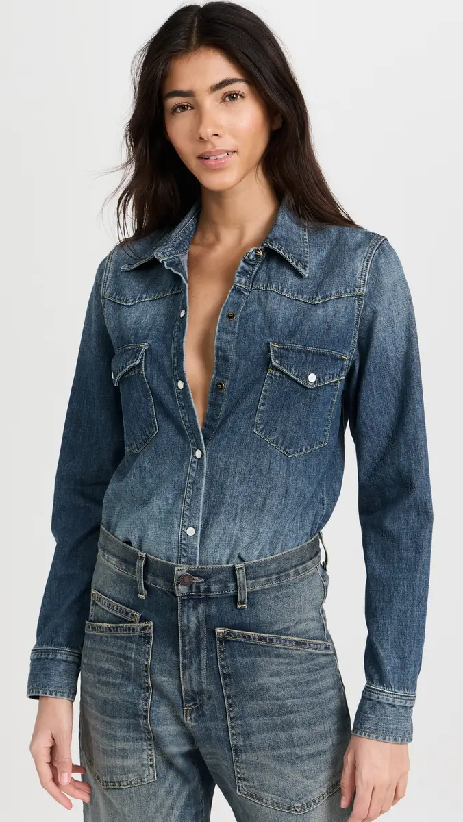 Nili Lotan Travis Denim Shirt | Thumbnail 2