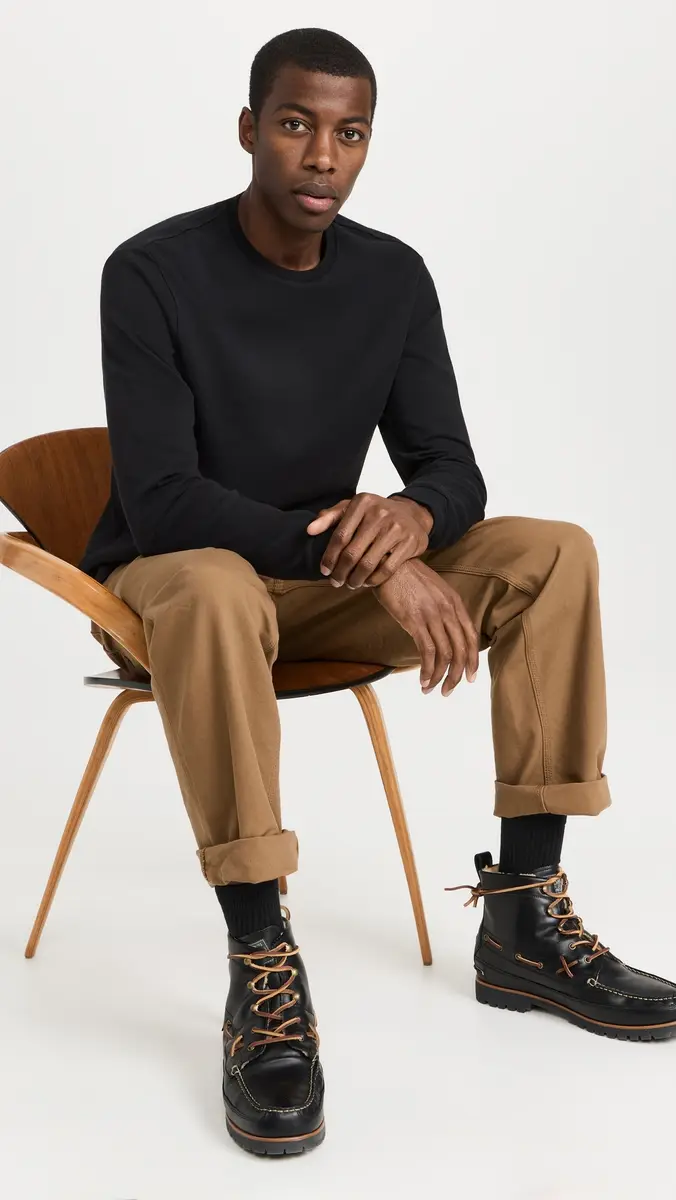 Frame Duo Fold Long Sleeve Crew | Thumbnail 5 Frame Duo Fold Long Sleeve Crew | Thumbnail 5