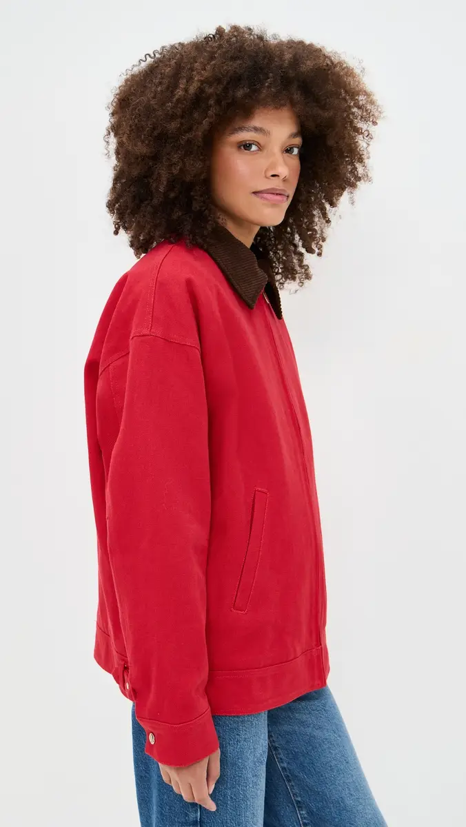 Lioness Workwear Barn Jacket Burgundy | Thumbnail 4 Lioness Workwear Barn Jacket Burgundy | Thumbnail 4
