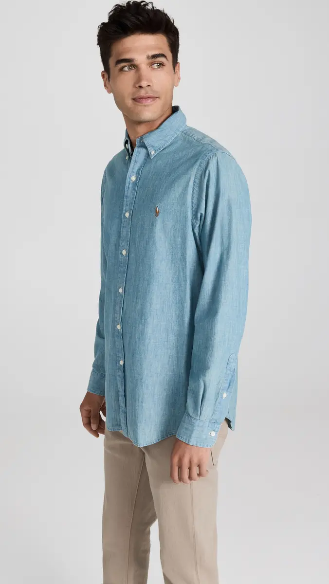 Polo Ralph Lauren Classic Fit Chambray Shirt | Thumbnail 4 Polo Ralph Lauren Classic Fit Chambray Shirt | Thumbnail 4