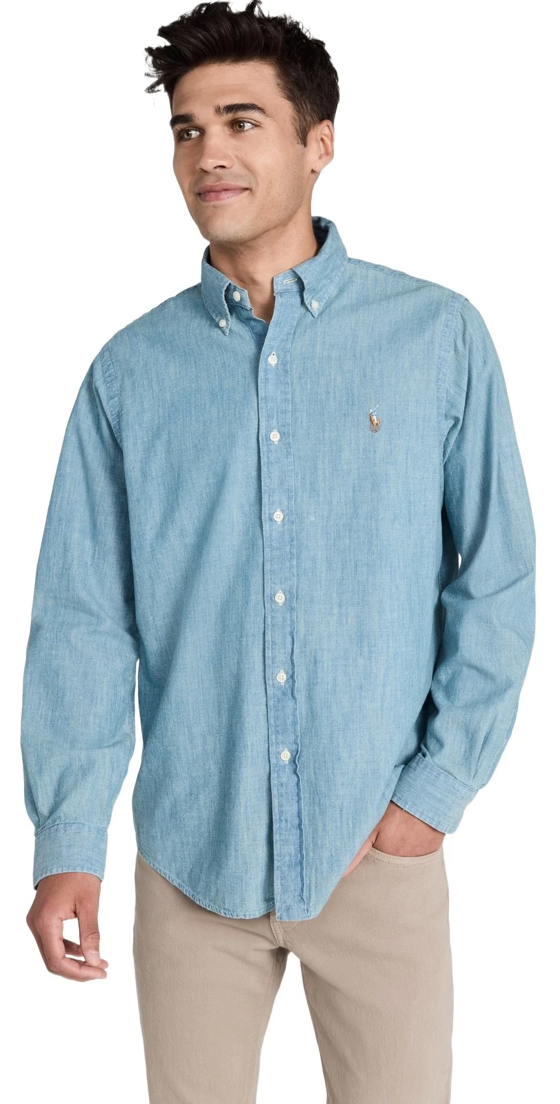 Classic Fit Chambray Shirt Classic Fit Chambray Shirt