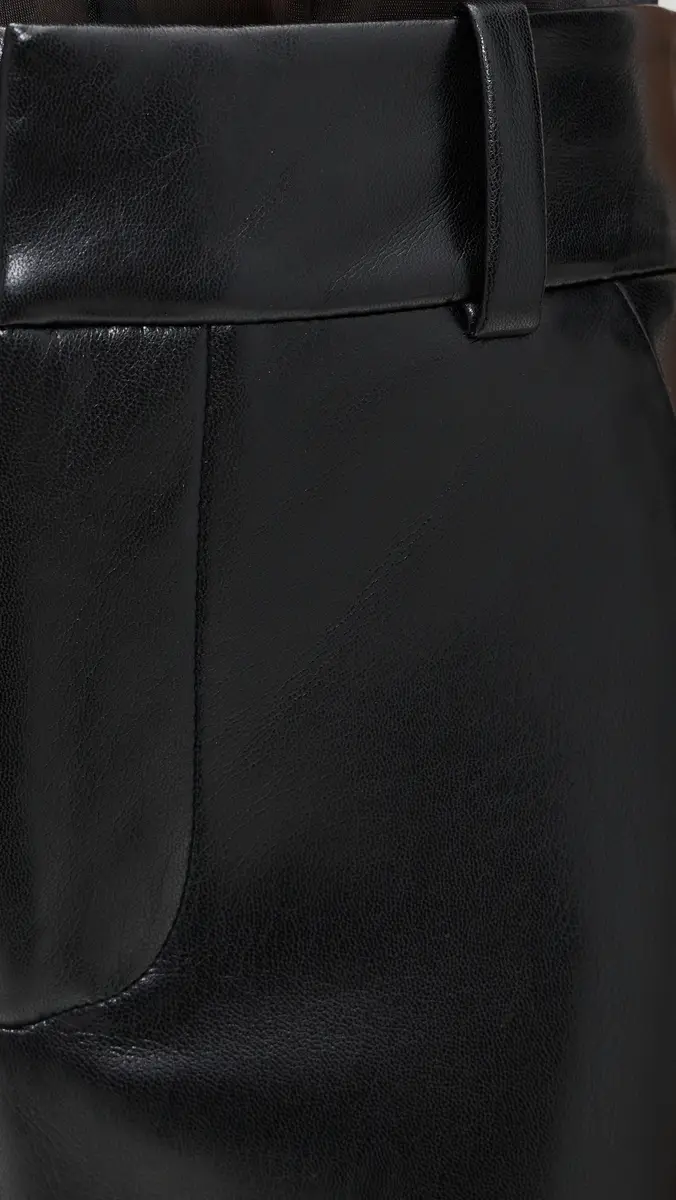 ALICE + OLIVIA Alexander High Rise Vegan Leather Pants Black | Thumbnail 6 ALICE + OLIVIA Alexander High Rise Vegan Leather Pants Black | Thumbnail 6